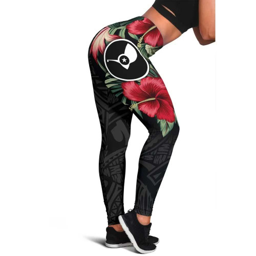 Yap Polynesian Legging - Hibiscus Coat of Arms 1