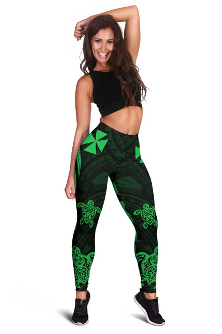 Wallis and Futuna Legging - Green Tentacle Turtle 1