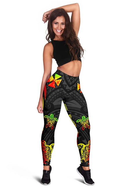 Wallis and Futuna Legging - Reggae Tentacle Turtle 1