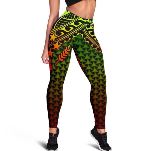 Polynesian Kosrae Legging - Reggae Vintage Polynesian Patterns 1