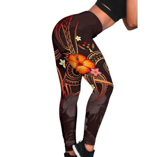 Kosrae Polynesian Legging - Legend of Kosrae (Red) 1