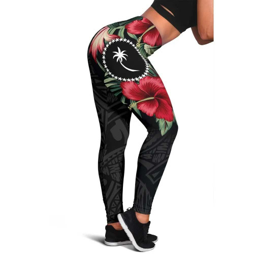 Chuuk Polynesian Legging - Hibiscus Coat of Arms 1