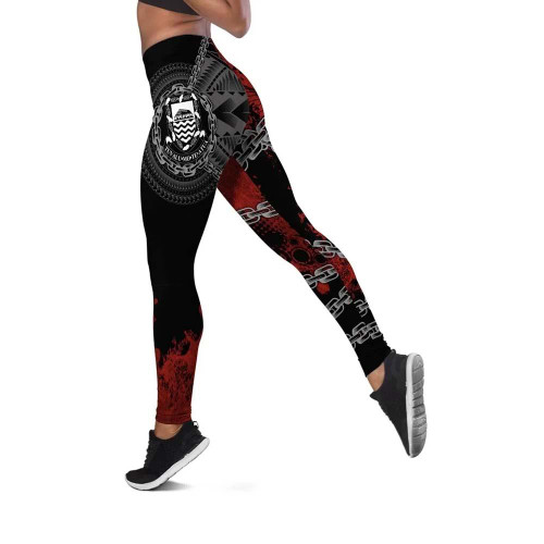 Tuvalu Polynesian Legging - Polynesian Chain Style 1