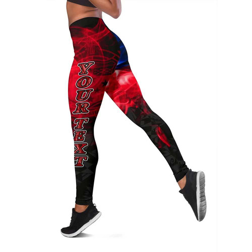 Samoa Polynesian Custom Personalised Legging Smoking Style 1
