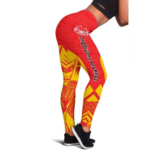 Marquesas Islands Polynesian Legging - Polynesian Tattoo Flag Version 1