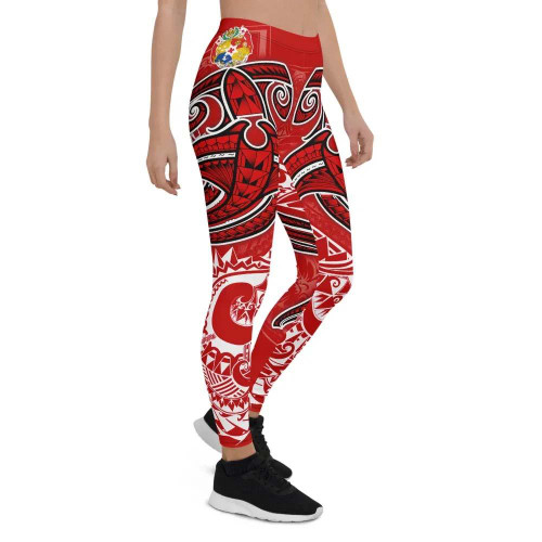 Tonga Legging  - Red Shark Polynesian Tattoo 1