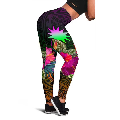 Nauru Personalised Legging - Summer Hibiscus 1