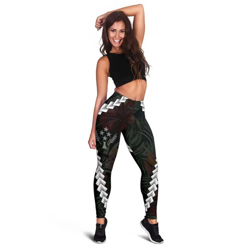 Kosrae Micronesian Women Legging - Chain Polynesian 1