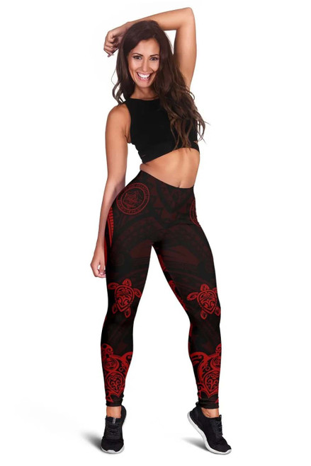 Palau Legging - Red Tentacle Turtle 1