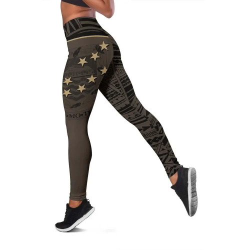 Tuvalu Flag Legging (Dark Brown) 1