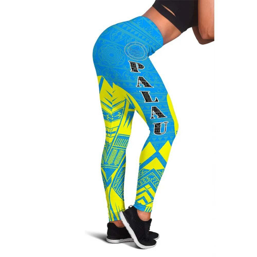 Palau Polynesian Legging - Polynesian Tattoo Flag Version 1