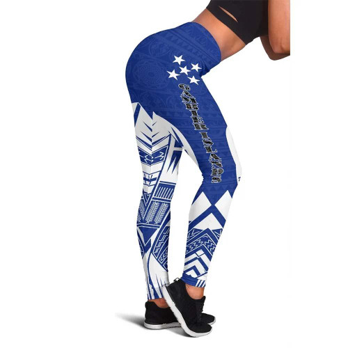 Gambier Islands Polynesian Legging - Polynesian Tattoo Flag Version 1