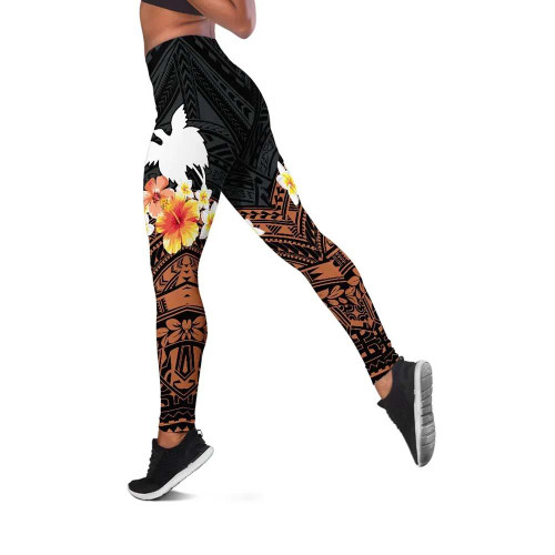 Papua New Guinea Legging - Tribal Pattern Hibiscus 1