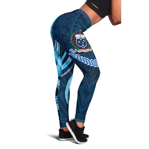 Samoa Legging -Turtle and Tribal Tattoo Of Polynesian 1