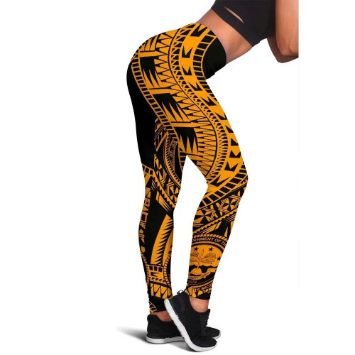 Federated States Of Micronesia Legging Polynesian Pattern Gold 1
