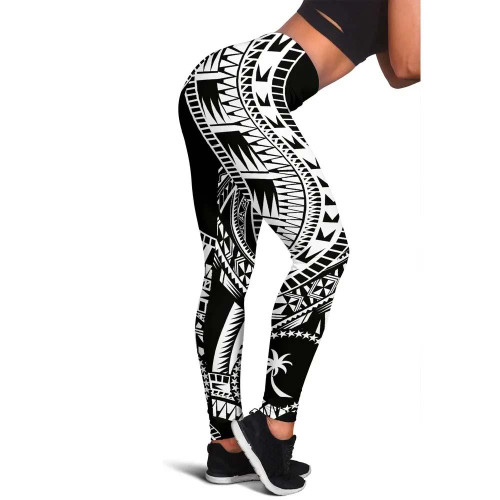 Chuuk Legging Polynesian Pattern Black 1