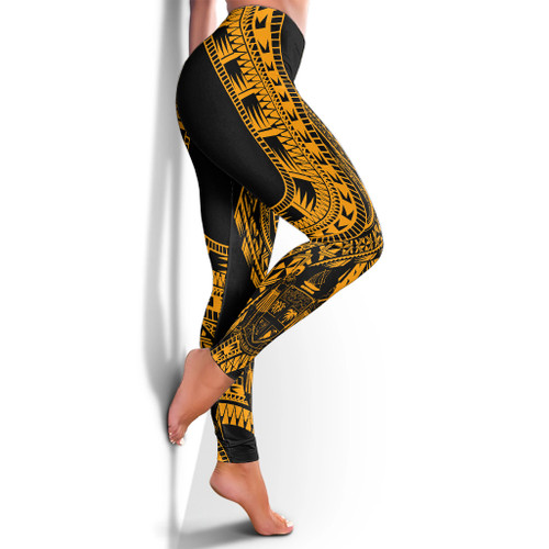 Fiji Legging Polynesian Pattern Gold