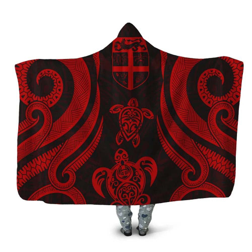Fiji Hooded Blanket - Red Tentacle Turtle 1
