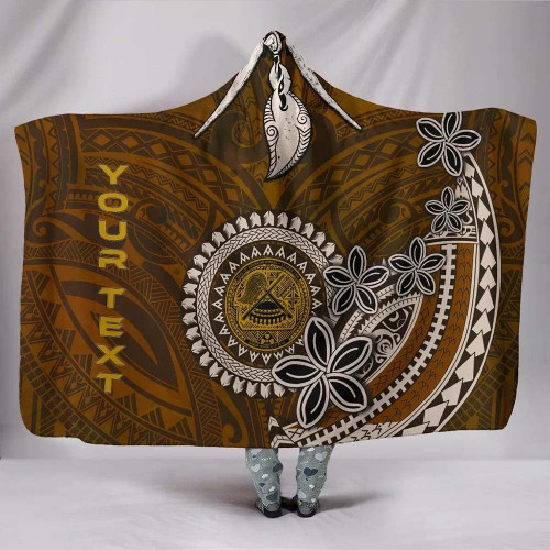 American Samoa Custom Personalised Hooded Blankets - Polynesian Boar Tusk 1