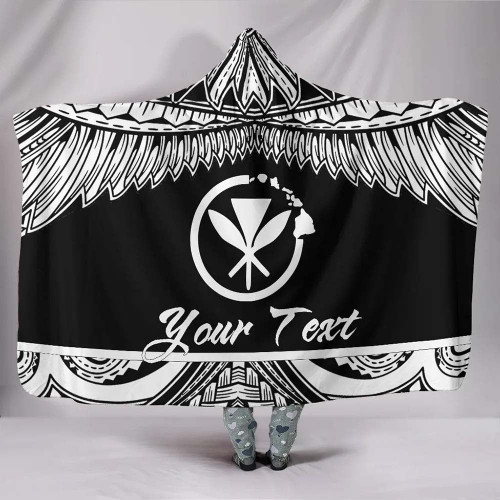 Hawaii Polynesian Custom Personalised Hooded Blanket - Hawaii Pride White Version 1