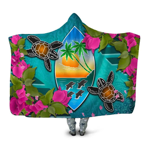 Guam Hooded Blanket - Couple of Turtles 1