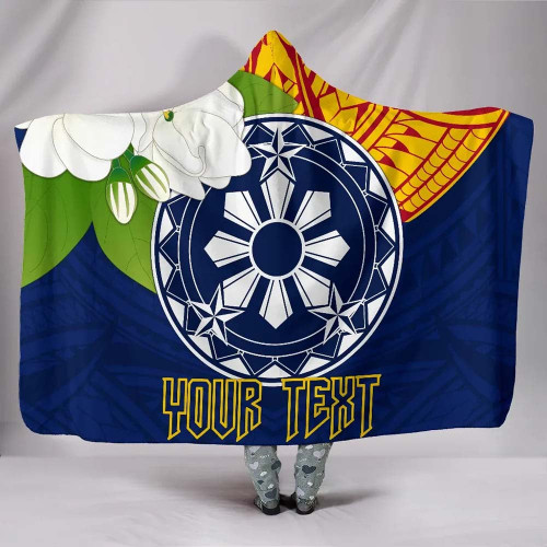 The Philippines Personalised Hooded Blanket - Filipino Sampaguita 1