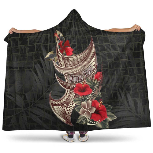 Polynesian Custom Personalised Hooded Blanket - Polynesian Tribal Vintage Style 1