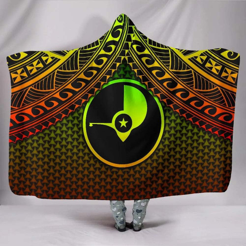Polynesian Yap Hooded Blanket - Reggae Vintage Polynesian Patterns -BN15 1
