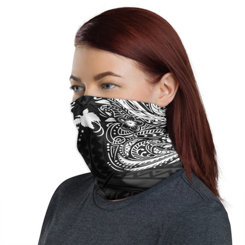 Papua New Guinea Neck Gaiter - Floral Tattoo White 1