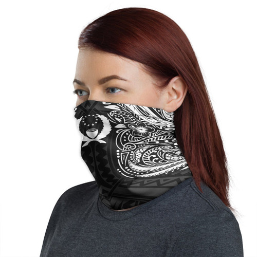 Pohnpei Neck Gaiter - Floral Tattoo White 1