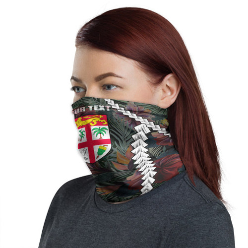 Fiji Custom Personalised Neck Gaiter - Polynesian Chain 1