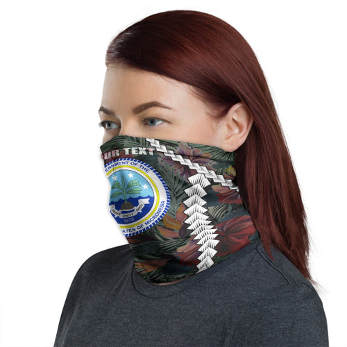 Federated States of Micronesia Custom Personalised Neck Gaiter - Polynesian Chain 1