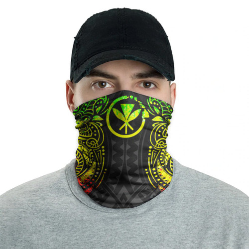 Hawaii Neck Gaiter - Floral Tattoo Reggae 2