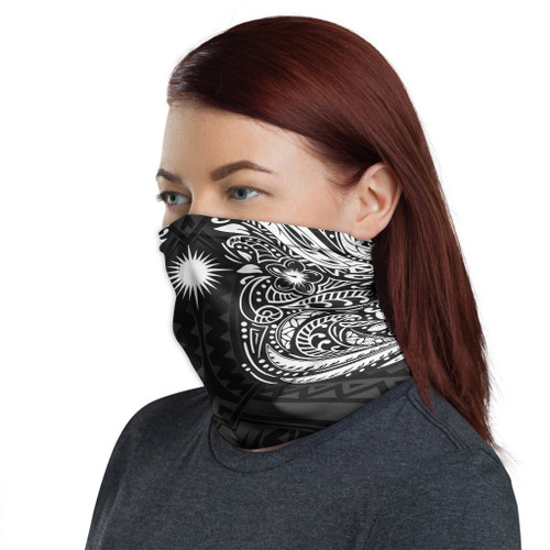 Marshall Islands Neck Gaiter - Floral Tattoo White 1