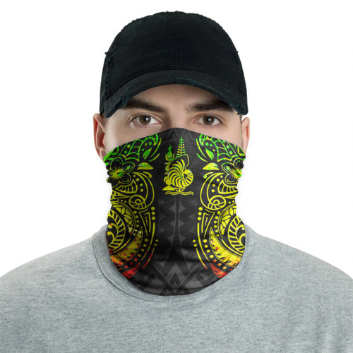 New Caledonia Neck Gaiter - Floral Tattoo Reggae 2