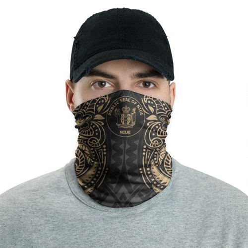 Niue Neck Gaiter - Floral Tattoo Gold 2