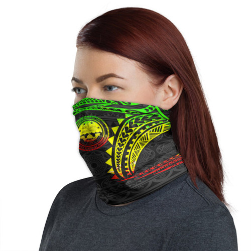 Federated States of Micronesia Neck Gaiter - Tribal Pattern Reggae 1
