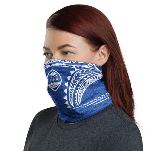 Guam Neck Gaiter - Tribal Pattern Blue 1