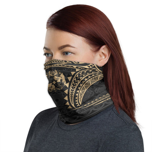 Tonga Neck Gaiter - Tribal Pattern Gold 1