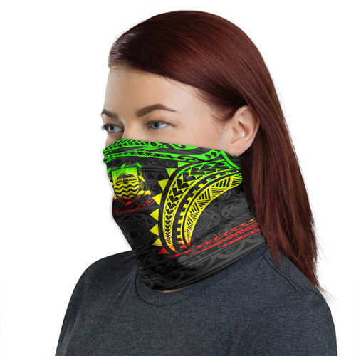 Tuvalu Neck Gaiter - Tribal Pattern Reggae 1