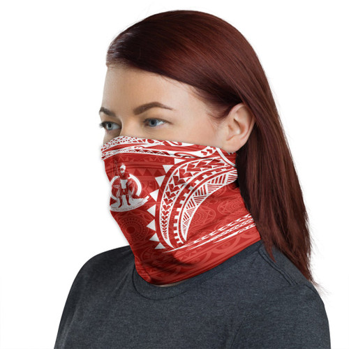 Vanuatu Neck Gaiter - Tribal Pattern Red 1
