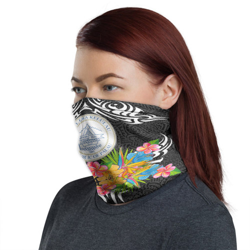 Palau Neck Gaiter - Tribal Floral Pattern 1
