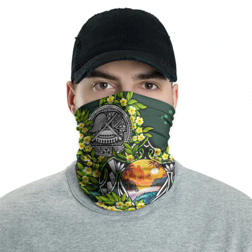 American Samoa Neck Gaiter - Ti Leaf Lei Turtle 2