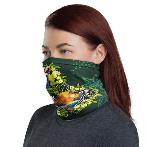 Cook Islands Crest Neck Gaiter - Ti Leaf Lei Turtle 1