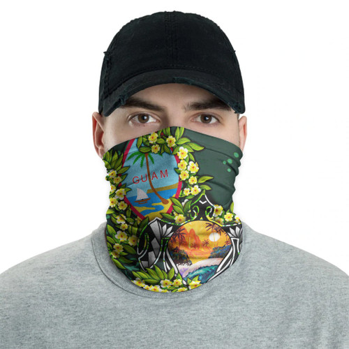 Guam Neck Gaiter - Ti Leaf Lei Turtle 2