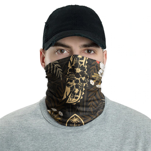 Guam Neck Gaiter - Hibiscus Guam Crest White 2