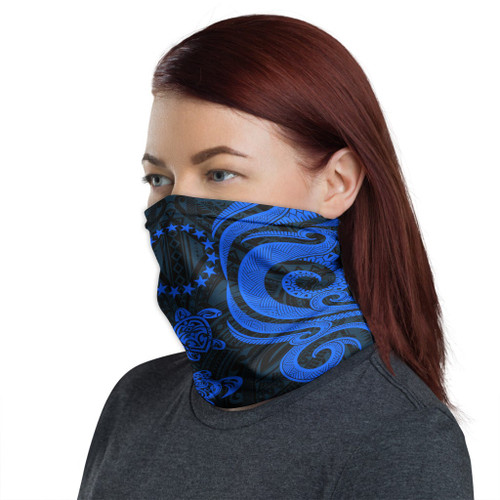 Cook islands Neck Gaiter - Turtle Tentacle Blue 1