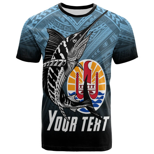 Tahiti Custom Personalized T-Shirt - Polynesian Marlin Fish 1