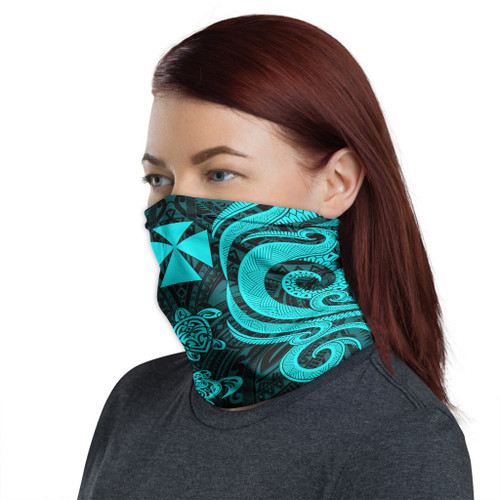 Wallis and Futuna Neck Gaiter - Turtle Tentacle Turquoise 1
