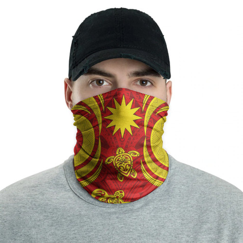 Nauru Neck Gaiter - Turtle Tentacle Gold 2